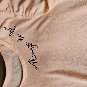 Girls' Peach Short Sleeve T-Shirt with 'Always be free' Script